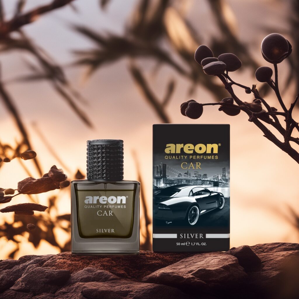 Nước hoa ô tô cao cấp - Areon Car Perfume Silver 50ml - Sang Trọng & Ngọt Mát
